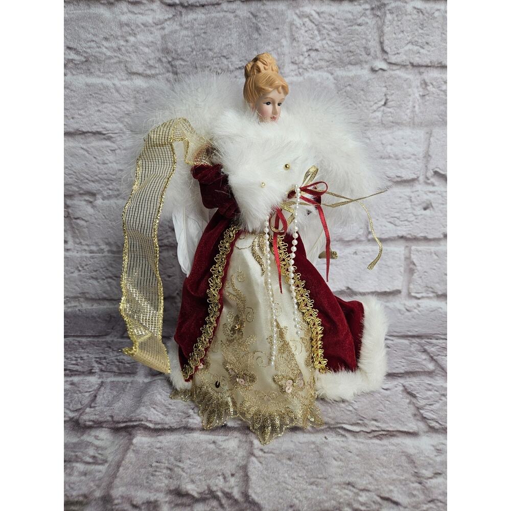 Victorian style angel Christmas tree topper